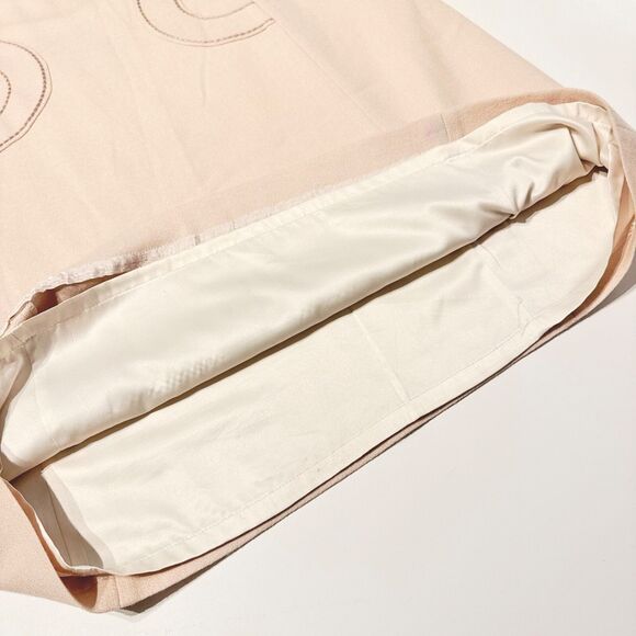 Boden Beige Wool Shift Dress Decorative Stitching Women's Size 8 Long - Picture 5 of 15